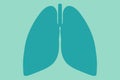 Anatomically correct lungs silhouette. Modern design of medical backdrop. Template for background, banner, card, poster