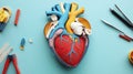 anatomy disassembling heart transplant model Royalty Free Stock Photo