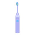 Anatomy electric toothbrush icon, isometric style