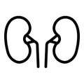 Anatomy kidney icon, outline style Royalty Free Stock Photo