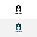 Anatomy logo with human torso.