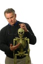 Anatomy Professor with skeleton