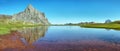 Anayet peak and Anayet lake in Spanish Pyrenees, Spain. Royalty Free Stock Photo