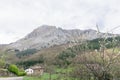 Anboto mountain in spring with cloudy day