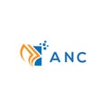 ANC credit repair accounting logo design on white background. ANC creative initials Growth graph letter logo concept. ANC business