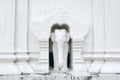 Anceint elephant statue with arch, Ancient Siam, Thailand Royalty Free Stock Photo