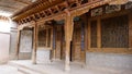 Anceint traditional retro Chinese architecture residential house interior in Gansu China