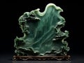 Ancestral green jade carving board