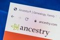 Ancestry.com Web Site. Selective focus.