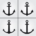 Anchor Antique Marine Simple Vector Icons Royalty Free Stock Photo