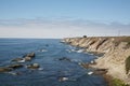 Anchor Bay lighthouse and cliffs Royalty Free Stock Photo