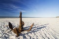 The anchor on the beach