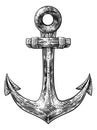 Anchor from Boat or Ship Tattoo Drawing