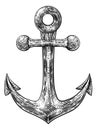 Anchor from Boat or Ship Tattoo Drawing