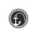 Anchor chain icon vector illustration design