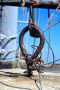 Anchor eye, mast of ski lift, Pustevny, Beskydy, Czech Republic