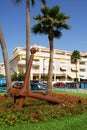 Anchor in a flowerbed, Torremolinos.