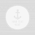 Anchor greeting card template.