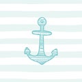 Anchor greeting card template.