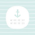 Anchor greeting card template.