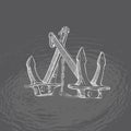 Anchor. Hand drawn illustrations1 Royalty Free Stock Photo