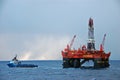 Anchor handling operation in the North Sea Royalty Free Stock Photo