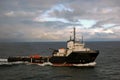 Anchor handling of Semi submergible in North Sea Royalty Free Stock Photo