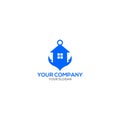 Anchor Home Logo Design Vector