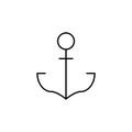 anchor icon. Element of simple icon for websites, web design, mobile app, info graphics. Thin line icon for website design and dev Royalty Free Stock Photo