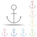 anchor icon. Elements of web in multi colored icons. Simple icon for websites, web design, mobile app, info graphics Royalty Free Stock Photo