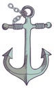 Anchor icon. Hand drawn ship symbol. Marine sketch