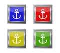 Anchor icon illustrated in vector on white background