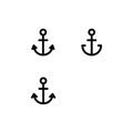 Anchor Icon Logo Vector Symbol Isolated on White Background