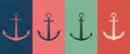 Anchor icon set Royalty Free Stock Photo