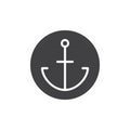 Anchor icon vector Royalty Free Stock Photo