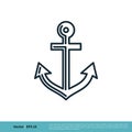 Anchor Icon Vector Logo Template Illustration Design. Vector EPS 10 Royalty Free Stock Photo