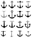 Anchor icons set