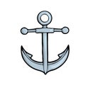 Anchor illustration on white background Vector Royalty Free Stock Photo