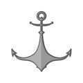 Anchor isolated. boat Ship armature. Vector illustration