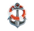 Anchor and Life Buoy Royalty Free Stock Photo