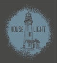 Anchor and light house vector