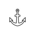 Anchor line icon