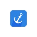 Anchor logo blue ideal for brand buildning Royalty Free Stock Photo