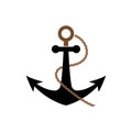 Anchor logo illustration template vector design Royalty Free Stock Photo