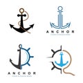 Anchor logo illustration template vector design Royalty Free Stock Photo