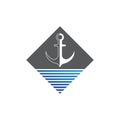 Anchor Logo Template vector symbol design Royalty Free Stock Photo