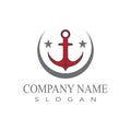 Anchor Logo Template vector symbol design Royalty Free Stock Photo