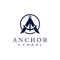 Anchor Logo Template vector symbol design Royalty Free Stock Photo