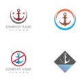 Anchor Logo Template vector symbol design Royalty Free Stock Photo