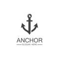 Anchor Logo Template vector symbol design. Royalty Free Stock Photo